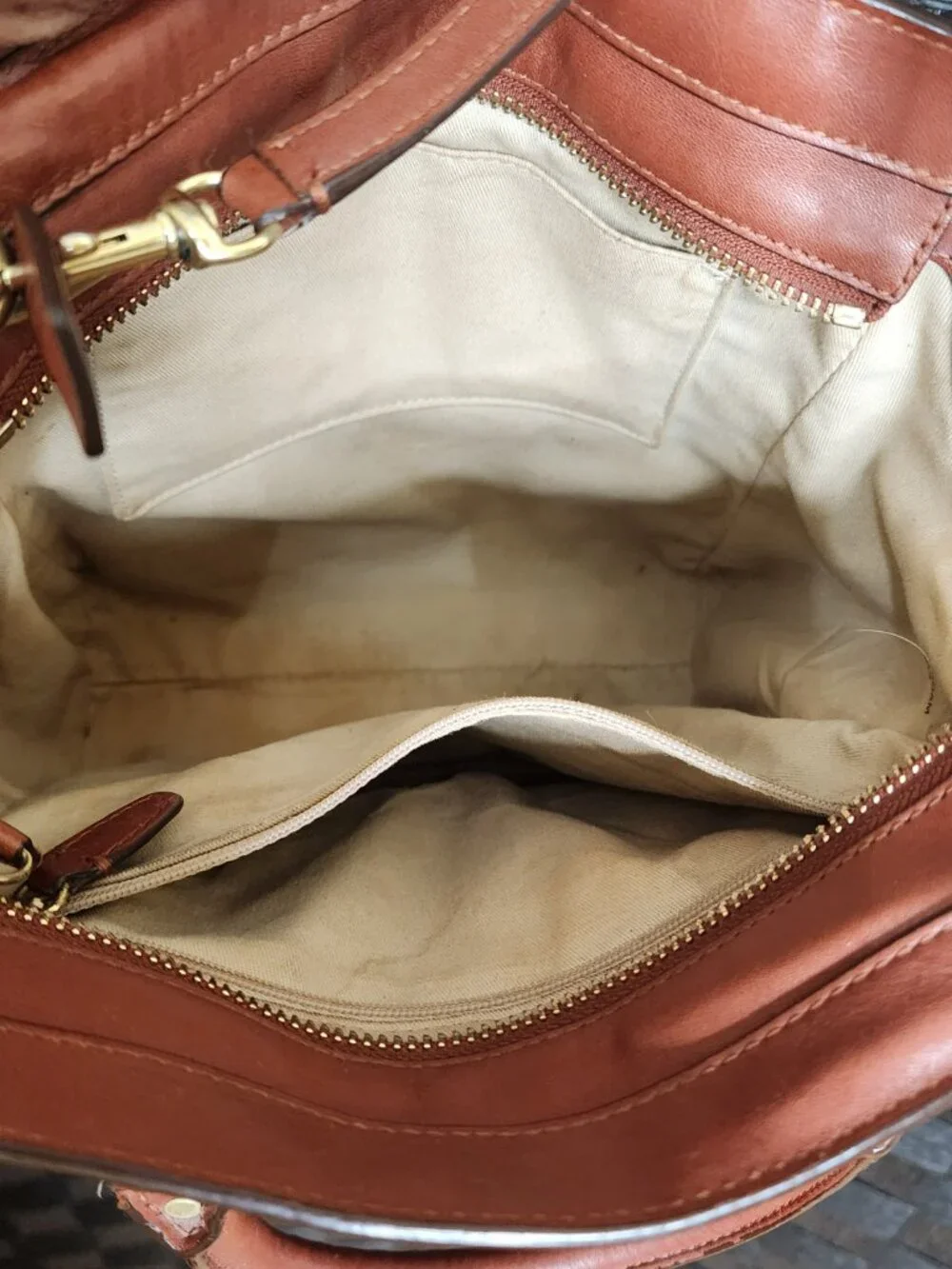 COACH Mini Tanner Legacy Cognac Leather Crossbody Satchel Bag Purse